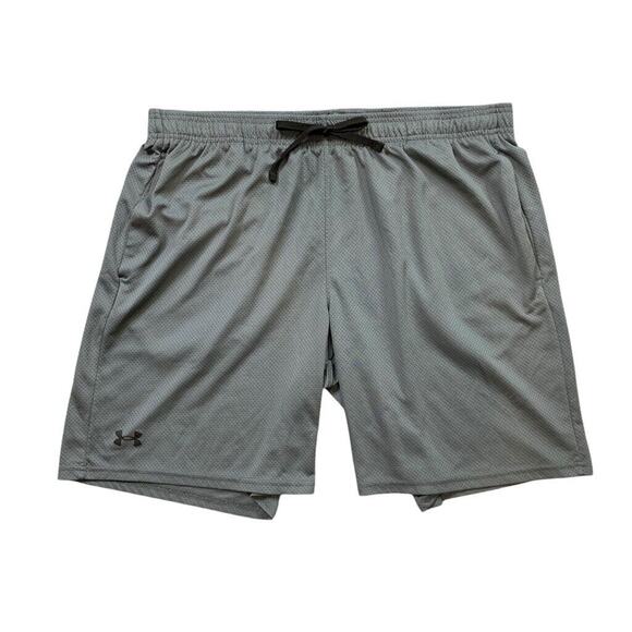 Under Armour Shorts Mens 2XL Grey Tech Lightweight Gym Train Exercise Running - Picture 1 of 11
